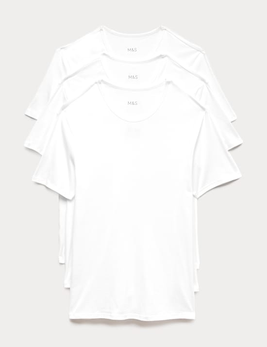 3 Pack Essential Cotton T-Shirt Vests