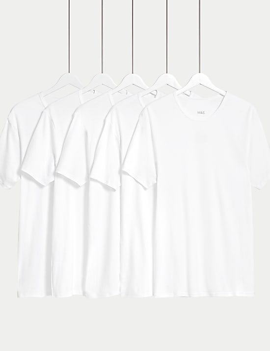 5pk Essential Cotton T-Shirt Vests