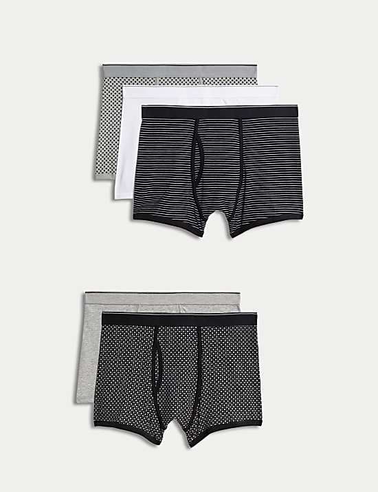 5pk Cotton Stretch Cool & Fresh&trade; Trunks