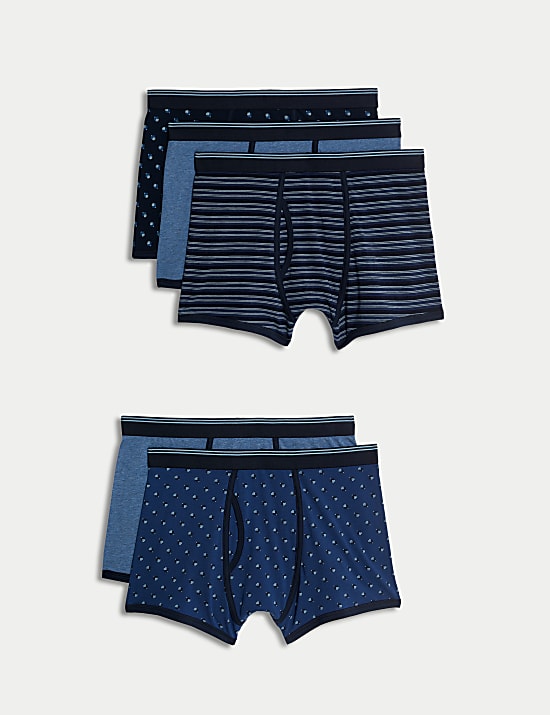 5pk Cotton Rich Cool & Fresh&trade; Trunks