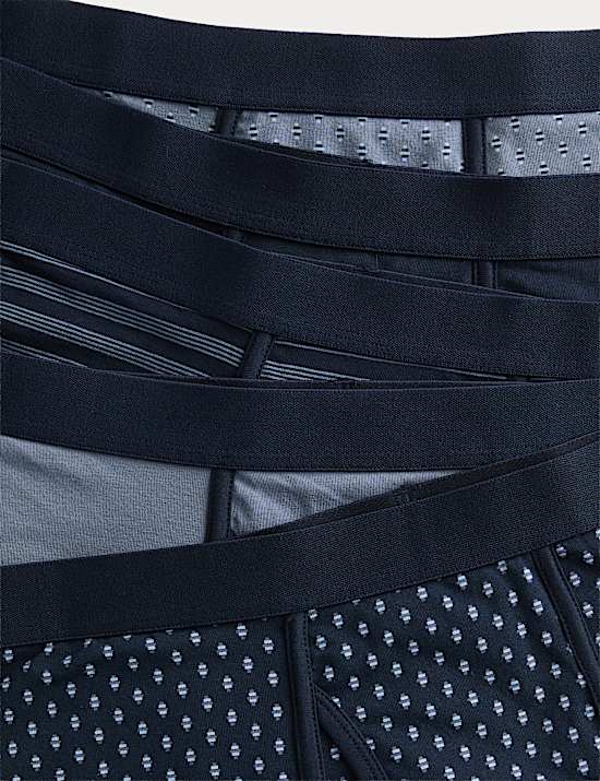 5pk Cotton Stretch Geometric Trunks