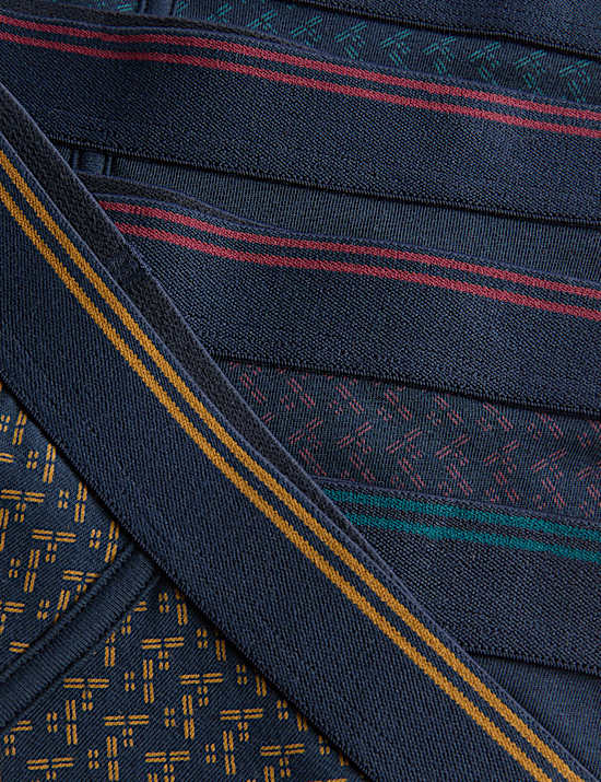 5pk Cotton Stretch Cool & Fresh™ Geometric Trunks