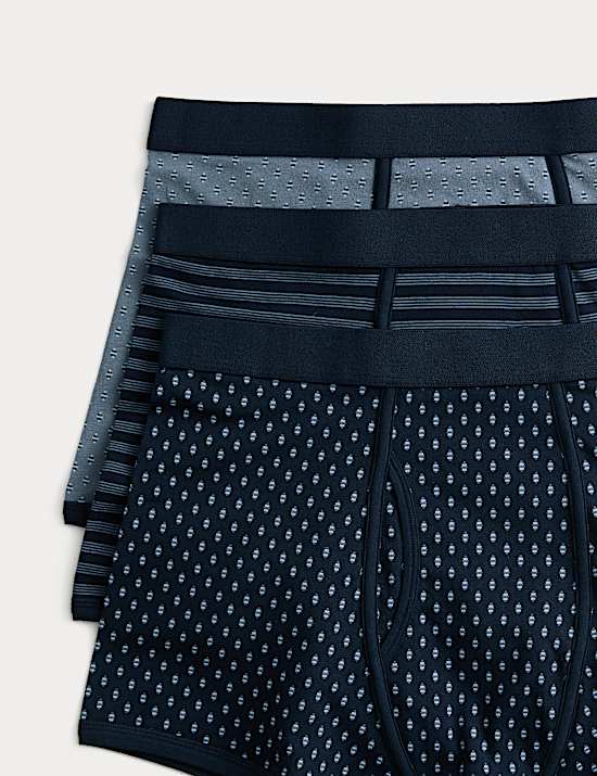 3pk Cotton Rich Cool & Fresh™ Geo Trunks