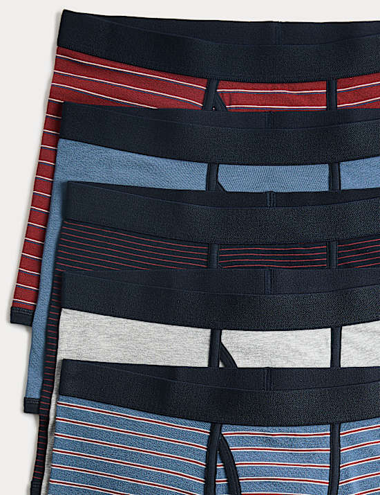 5 Pack Cotton Rich Cool & Fresh&trade; Stretch Trunks