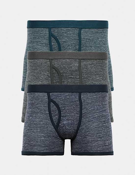 3 Pack Cotton Stretch Space Dye Trunks