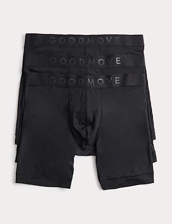 3 Pack Longer Leg Sports Trunks