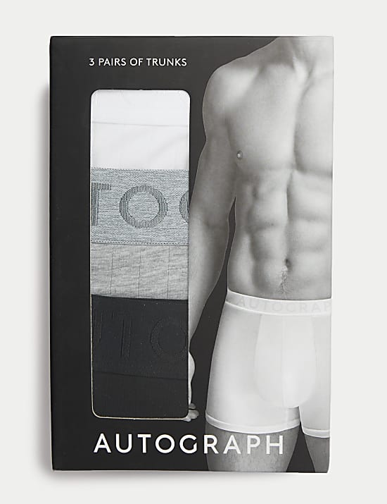 3pk Supima® Cotton Drop Needle Trunks Box