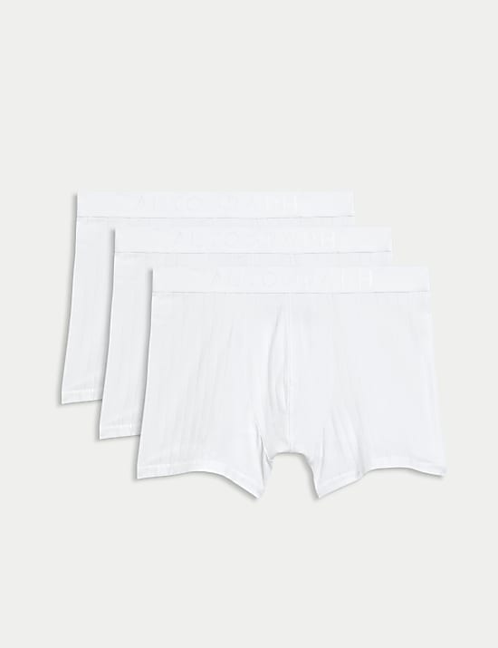 3er-Pack Boxershorts in Drop-Needle aus Supima®