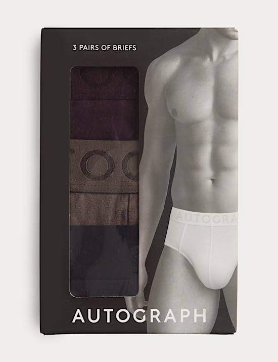 Lot de 3 slips ultra-doux en coton et modal Supima®