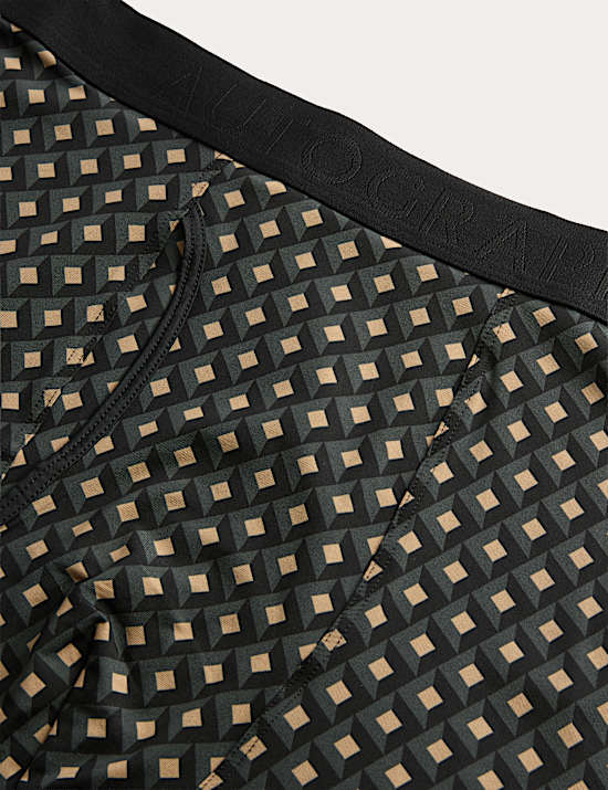 Set van 5 boxershorts van microskinstof met geometrisch motief