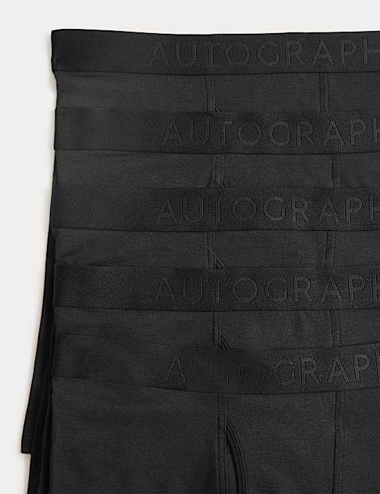 Lot de 5 boxers coupe plus longue en modal et coton Supima&reg;