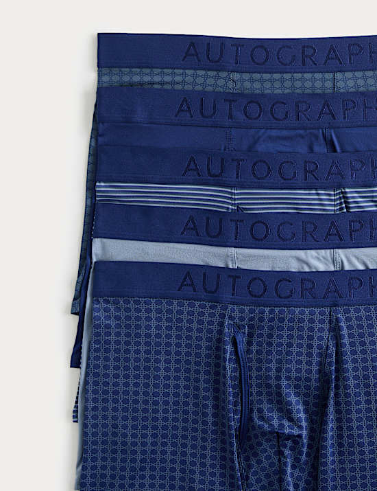 Bokserki Microskin w geometryczne wzory 5 par