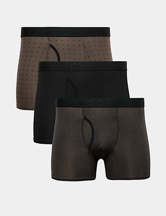 3pk Microskin Printed Stretch Trunks