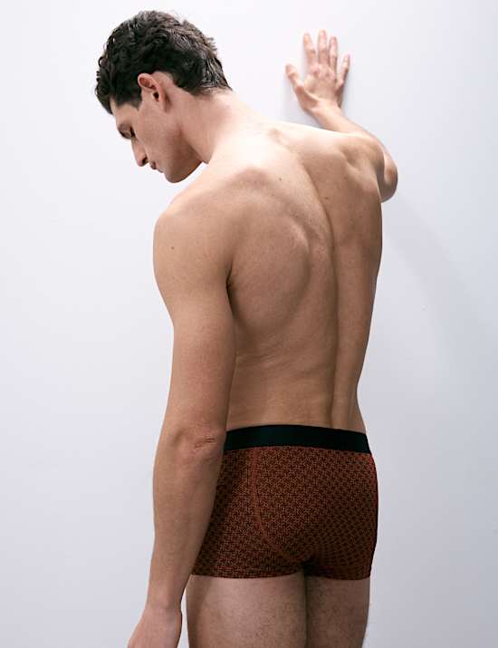 5pk Microskin Geometric Printed Hipsters