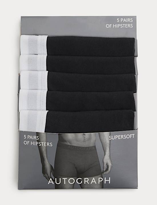 Pack de 5 calzoncillos a la cadera con algodón Supima®