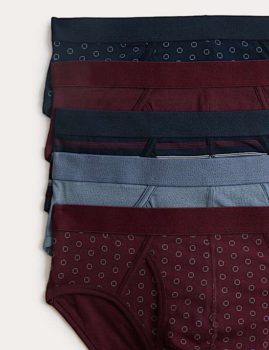 5er-Pack verschiedene Cool & Fresh&trade; Slips mit hohem Baumwollanteil