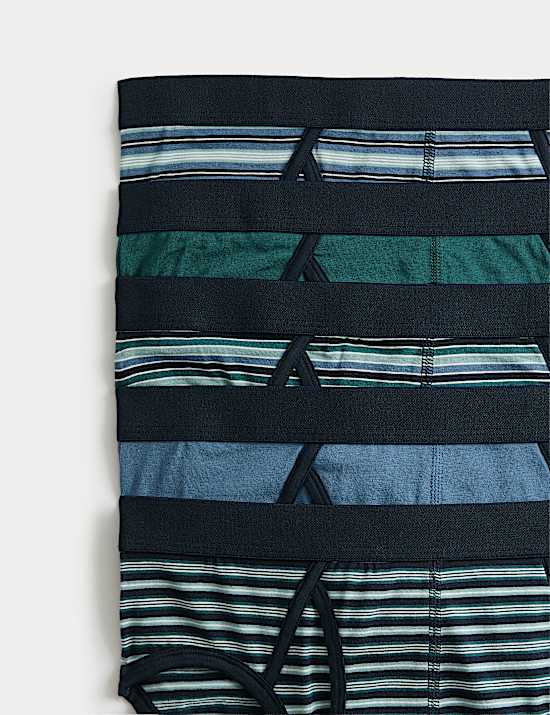 Lot de 5 culottes en coton à rayures