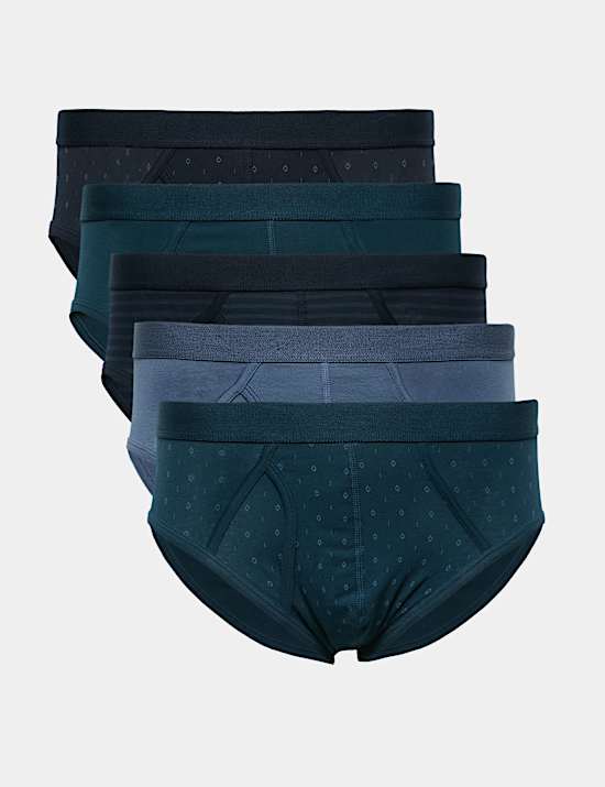 5pk Cotton Rich Printed Briefs