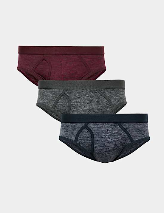 3 Pak Celana Dalam Bahan Katun Elastis Space Dye