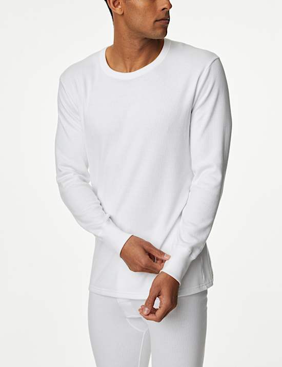 Marks Spencer Heatgen Medium Thermal Long Sleeve Top White S