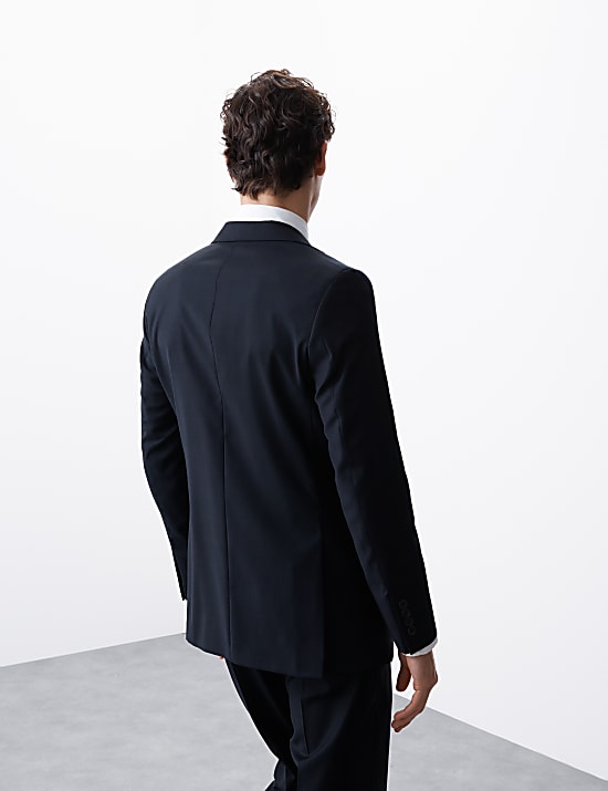 Tailored Fit Pure Wool Check Suit Jacket