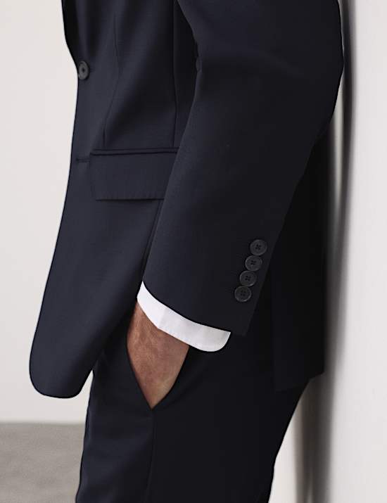 Taillierte Anzugjacke aus reiner Wolle mit Karomuster