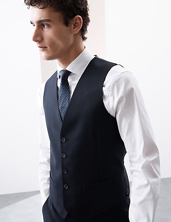Pure Wool Check Waistcoat