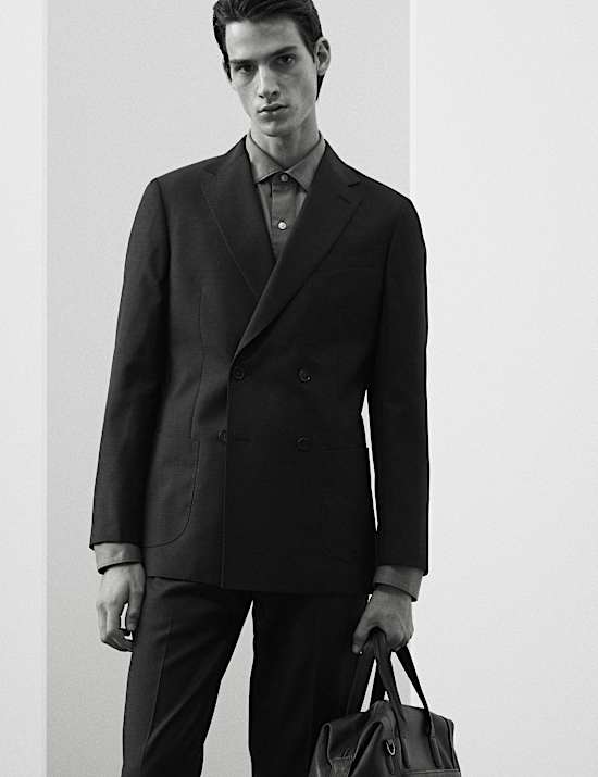 Tailored Fit Wool Rich Suit Jacket