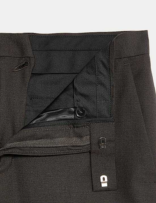 Pantalon van een wolmix met gedefinieerde pasvorm