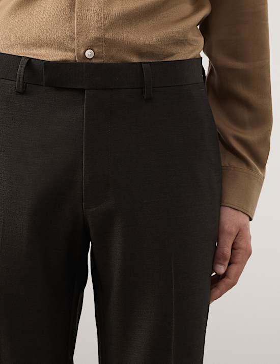 Pantalon van een wolmix met gedefinieerde pasvorm