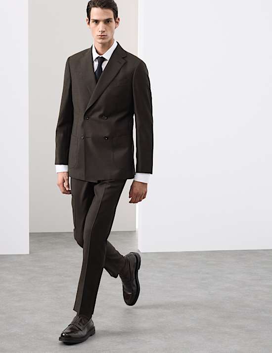 Pantalon van een wolmix met gedefinieerde pasvorm