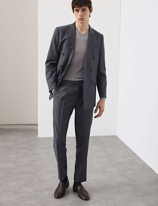 Wolrijk colbert met elegante snit en mohair