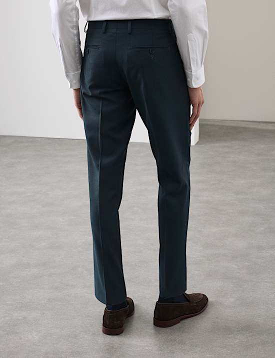 Tailored Fit Wool Rich Suit Trousers with Mohair