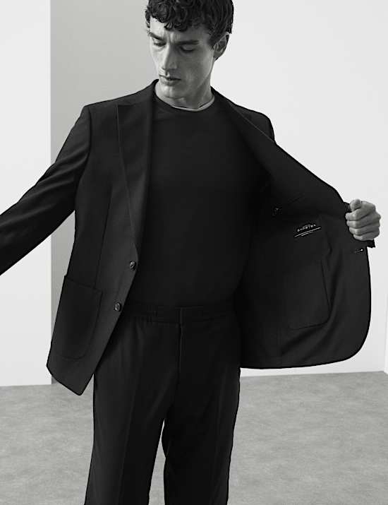 Tailored Fit Italian Wool Blend Performance Jacket