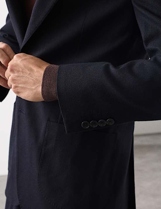 Tailored Fit Italian Wool Blend Performance Jacket