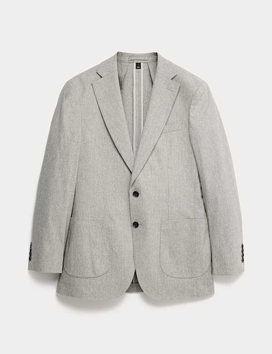 Tailored Fit Italian Wool Blend Performance Jacket