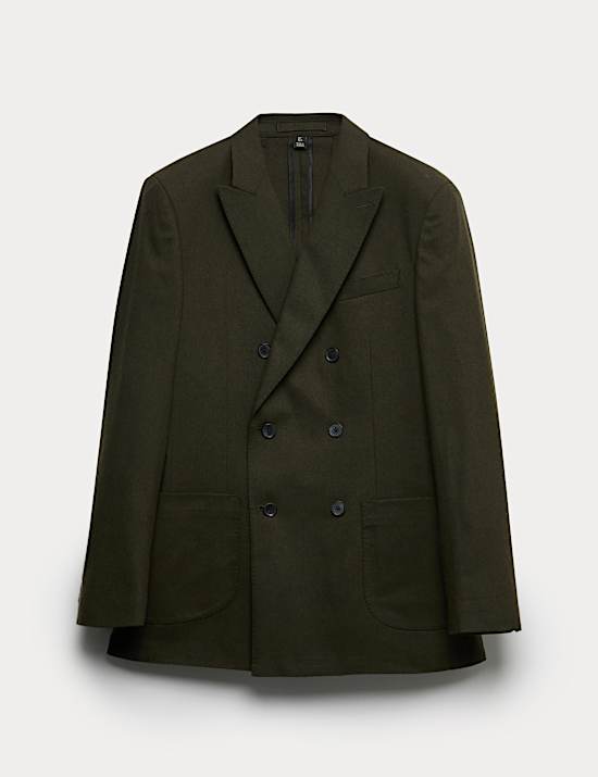 Tailored Fit Italian Wool Blend Performance Suit Jacket