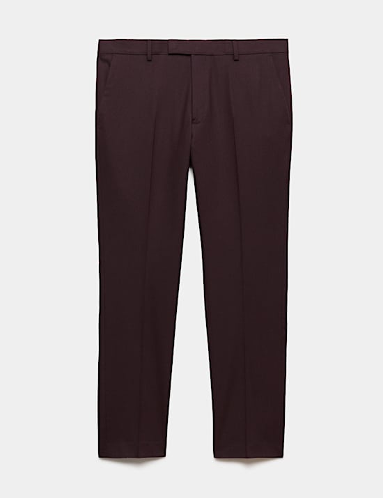 Pantalones de traje t&eacute;cnicos en mezcla de lana italiana