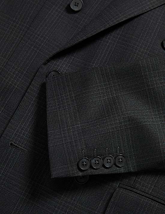 Pure Wool Double Breasted Check Jacket