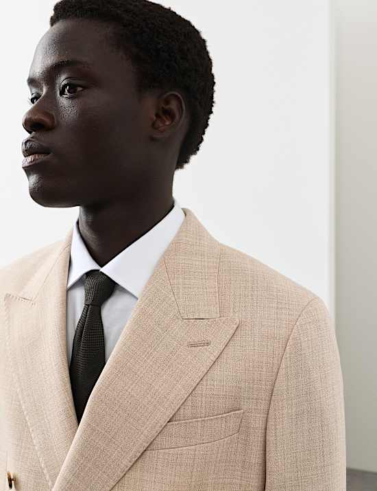 Tailored Fit Merino Wool Rich Suit Jacket