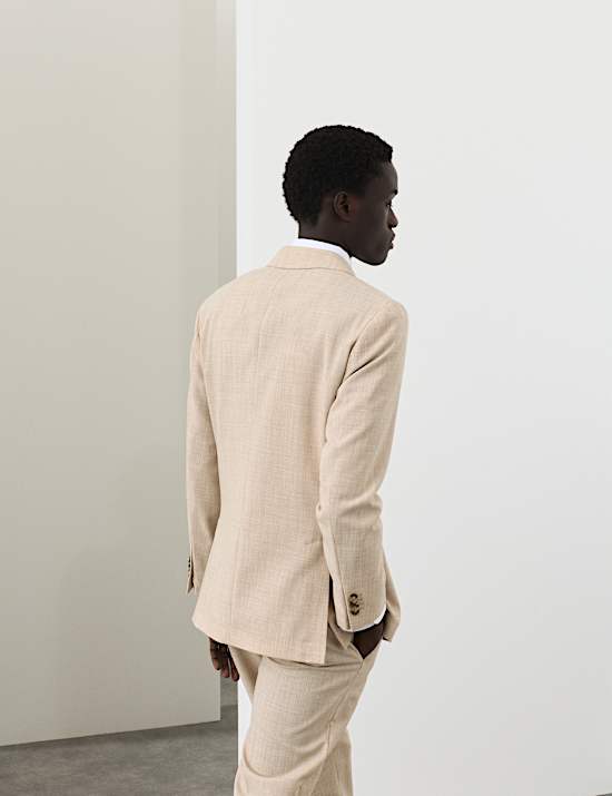 Tailored Fit Merino Wool Rich Suit Jacket