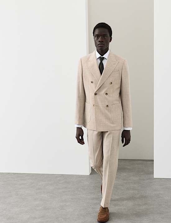 Chaqueta de traje de lana merino de corte sastre