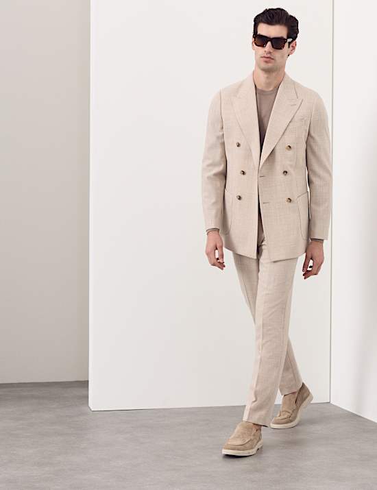 Tailored Fit Merino Wool Rich Trousers