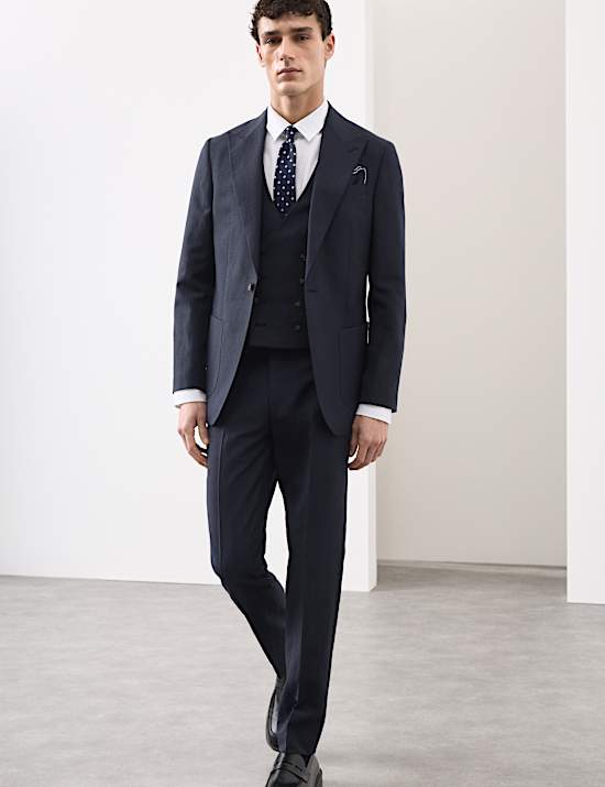 Wool Linen Blend Slub Waistcoat