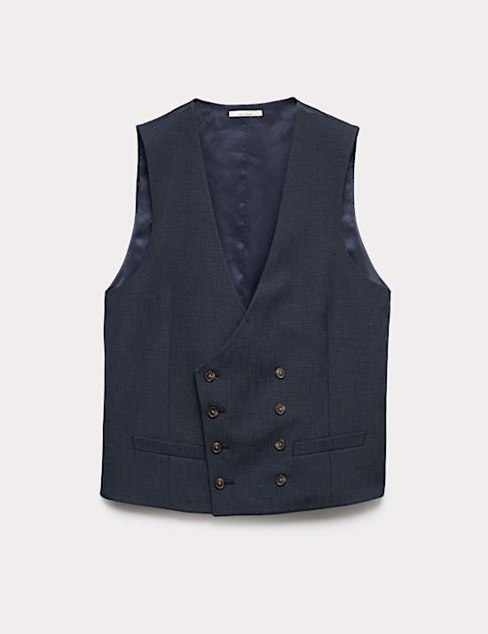 Wool Linen Blend Slub Waistcoat