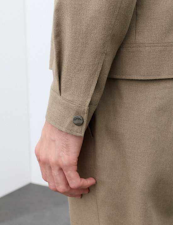 Italian Wool Blend Harrington Jacket