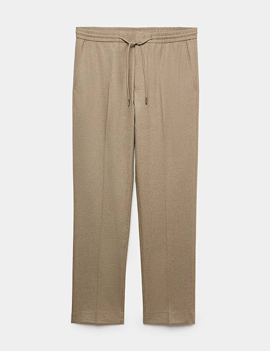 Pantalon Performance en laine m&eacute;lang&eacute;e italienne
