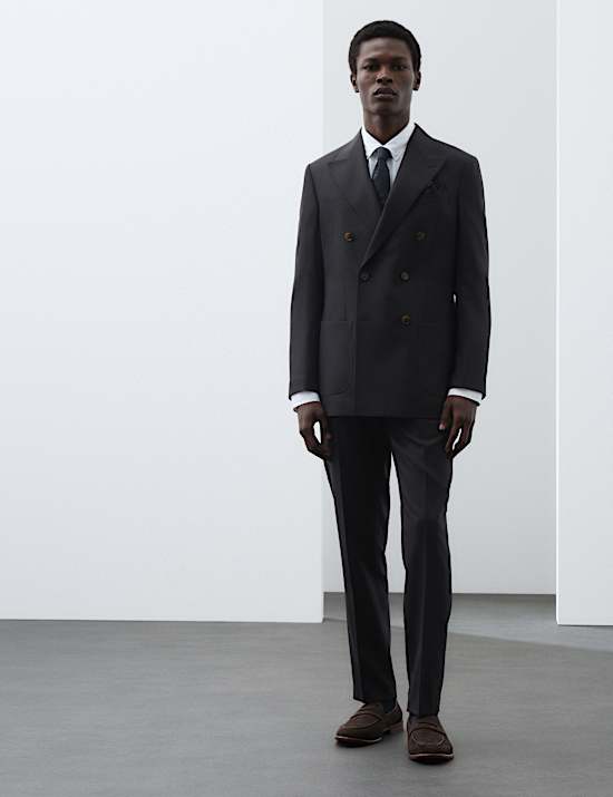 Tailored Fit Wool Blend Suit Jacket