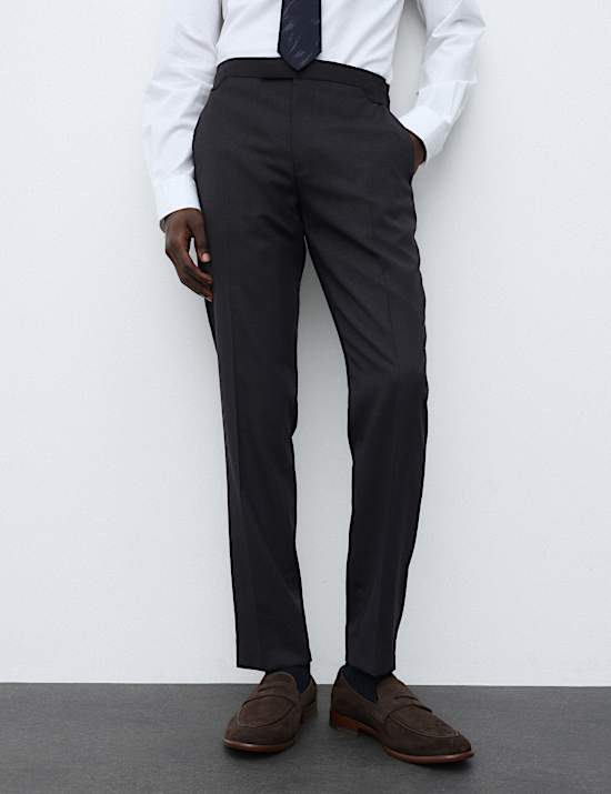 Pantalones de traje de corte sastre con lana