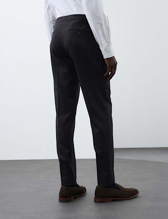 Pantalones de traje de corte sastre con lana